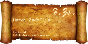 Hardi Zsófia névjegykártya