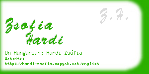 zsofia hardi business card